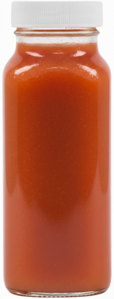 kitchentoolz 8oz Square Glass Juice Shot Bottle with Lid – 4 Pack 8 oz Milk Glass Bottles with Lids for Lunch Box, Airtight Reusable Drinking Jars for Smoothies, Yogurt, Kefir, Juice & Water