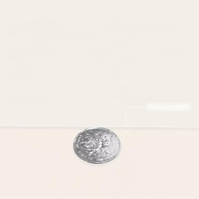 Leather Table Cover,1.8mm Thick,24x48 Inch Table Protector,Glass Table Protector,Table Sticker Cover,Desk Covers On Top of Desks.(White+White,24x48)