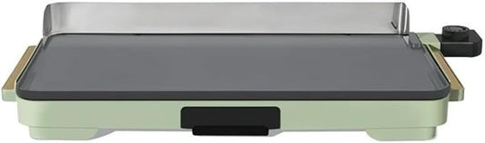 Electric Griddle 12x22 Inch with Backsplash, Nonstick Cooking Surface, Adjustable Temperature Control (Sage Green)