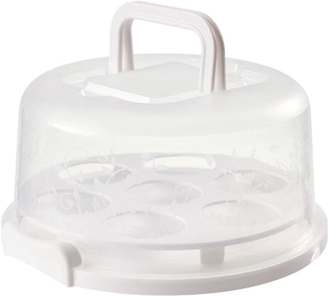 Cake Carrier Storage Container, Cake Carrier With Lid And Handle,Transparent Dome Reusable Airtight Box,Cupcake Saver Cake Holder Serves for Doughnuts Cupcake Parties, Dustproof Food Storage