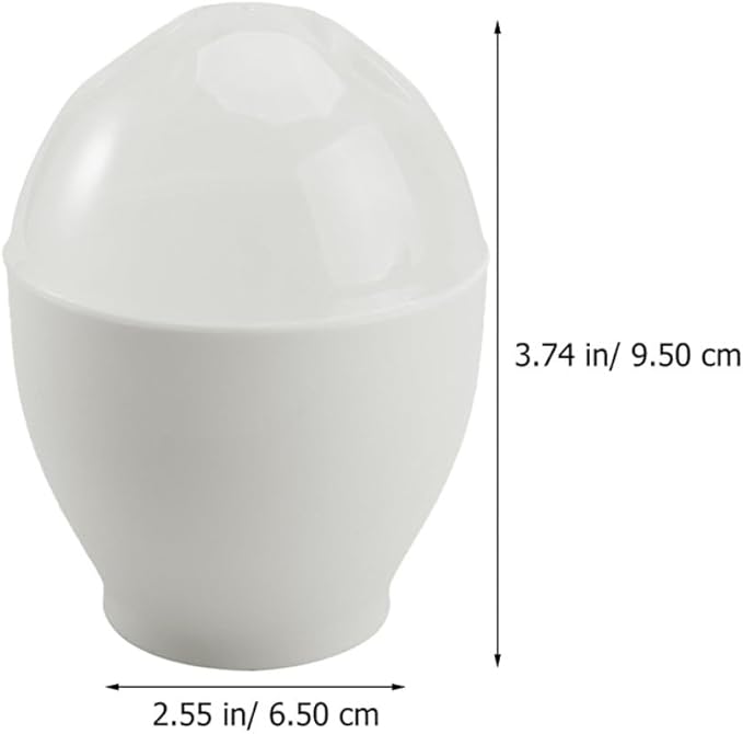 INOOMP 10pcs Microwave Oven Egg Cups White Steamed Egg Cooker Set for Home Kitchen Steamer Specialty Cookware