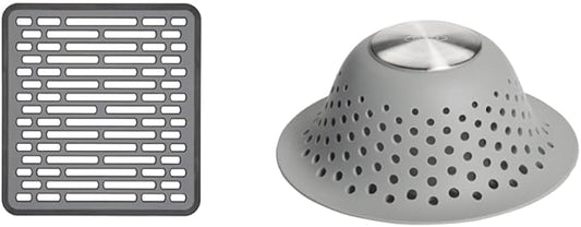 OXO Good Grips Small Sink Mat & Good Grips Silicone Shower & Tub Drain Protector
