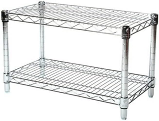 Shelving Inc. 14" d x 48" w Chrome Wire Shelving with 2 Tier Shelves, Weight Capacity 800lbs Per Shelf