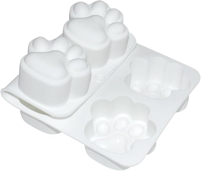 Silicone Chocolate Molds 3D Cat Paw, Non-Stick Silicone Mold for Creating Individual Portions Mousse Cake, Pastry, Chocolate, Ideal for Professional-Looking Dessert (E_ Cat Paw)