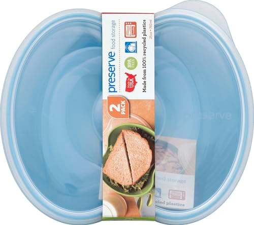 Preserve Food Storage Container, Set of 2, Aqua Blue