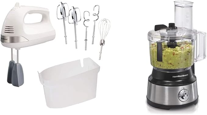 Hamilton Beach Hand Mixer + Food Processor Bundle