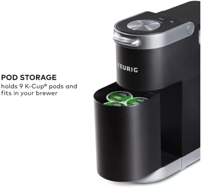 Keurig K-Mini Plus Single Serve Coffee Maker, with 5-inch Brewer, 6 to 12 Pounds Brew Size, K-Cup Pod and Cord Storage (Black)