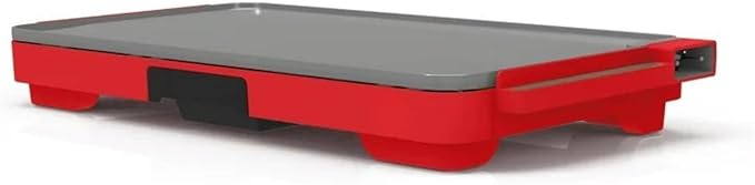 Electric Griddle 12x22 Inch with Backsplash, Nonstick Cooking Surface, Adjustable Temperature Control (Tomato Red)