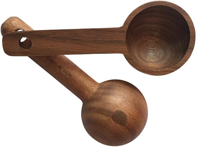 Wooden Coffee Spoon in Walnut, Coffee Scoop Measuring for Coffee Beans, Whole Beans Ground Beans or Tea, Home Kitchen Accessories, Coffee Scoop - 1 Pack, 15ml