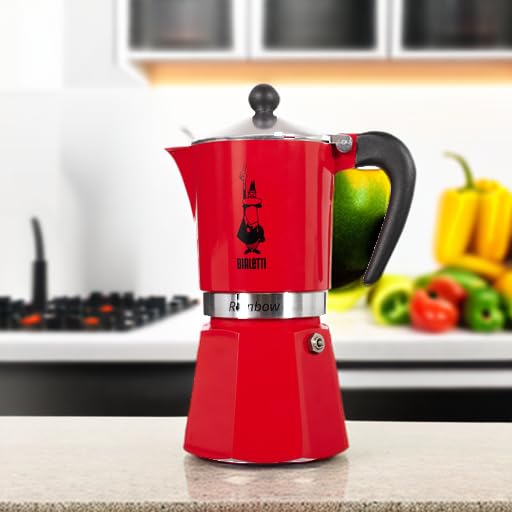 Bialetti 4963 Rainbow Espresso Maker, Red