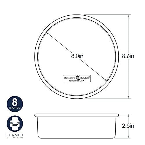 Nordic Ware Naturals Nonstick Round Cake Pan, 8-Inch