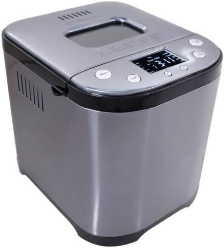 CULINARY CHEF Bread Maker Machine with Nonstick Bowl, Bread Hook, Measuring Cup & Spoon. 15-in-1, Gluten-Free Bread, Cake& Yogurt, 3 Crust Colour options and more.t3 Loaf Sizes. 2LB XL-Stainless Steel