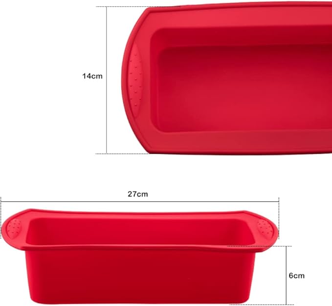 Cake Tin， Non-Stick Cake Mould, Baking ToolsBaking Mold,Cake Mould,Baking Baking Silicone Bread Loaf Cake Mold Non Stick Bakeware Baking Pan Oven Rectangle Mould Non Stick Skillet Pan Pans (Color : Gr