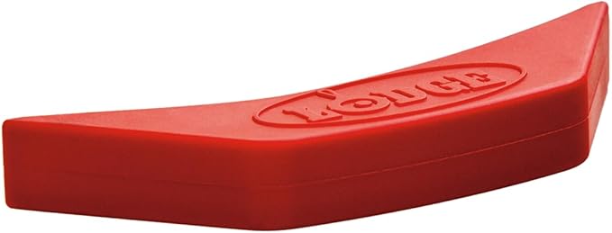 Lodge Silicone Assist Handle Holder - Dishwasher Safe Hot Handle Holder Designed for Traditional Lodge Cast Iron Dual-Handle Products - Reusable Heat Protection Up to 450° - Red,(Pack of 12)