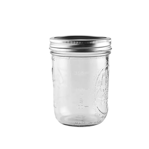 Ball - 16 oz Wide Mouth Glass Mason Jars | 6 Pack Jars with Airtight Lids | Large Glass Jar for Food Storage with Lids | Ideal for Canning, Fermentation, Pickling, Kombucha Brewing