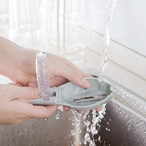 Fast Remove Fish Skin Brush Plastic Fish Scales Graters Scraper Easy Kitchen Cleaning Tool (Green)