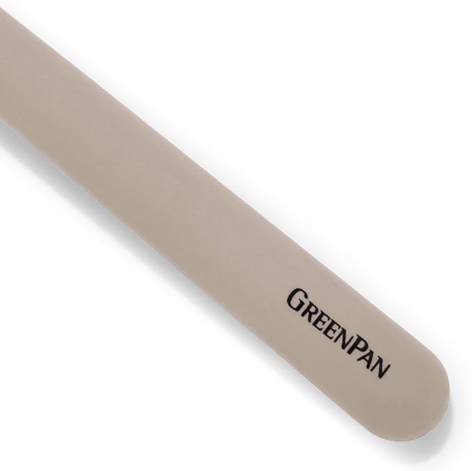 GreenPan Silicone Ultimate Fork, Mixing Stirring Serving, Cooking Kitchen Utensil, Flexible Rubber Nonstick Cookware, Rigid Steel Core, Heat-Resistant, Anti-Slip Handle BPA-Free Dishwasher Safe, Taupe