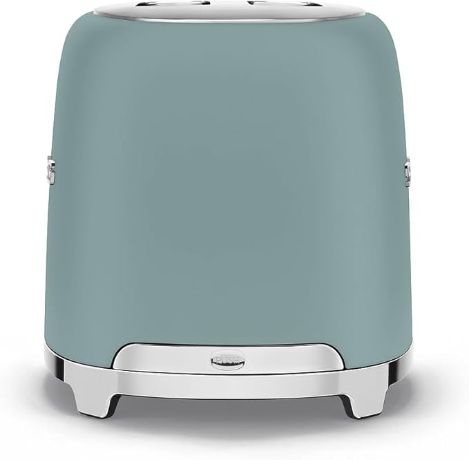 SMEG 2 Slice Toaster with 6 Presets and Defrost Function and Removable Crumb Tray (Jade)