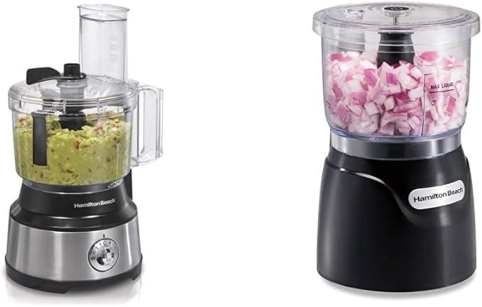 Hamilton Beach Food Processor & Vegetable Chopper Bundle (70730 + 72850)