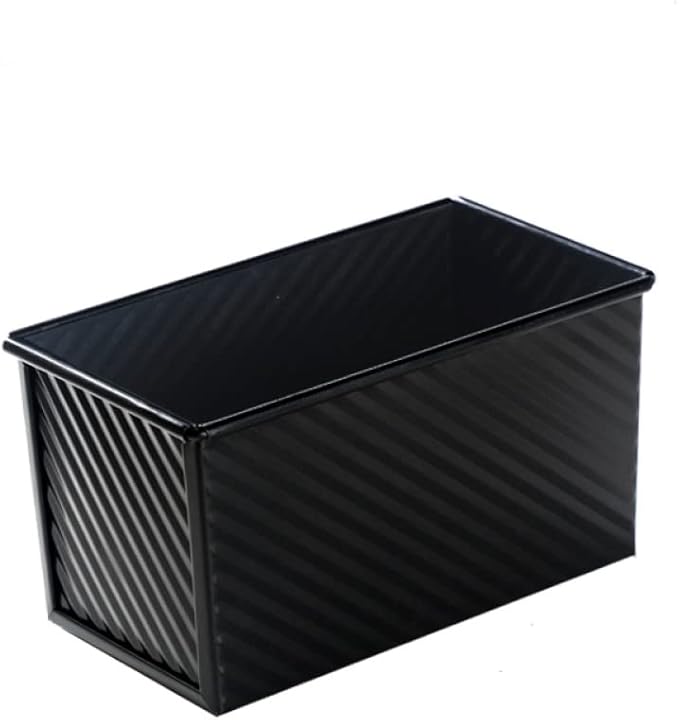 Cake Tin， Non-Stick Cake Mould, Baking ToolsBaking Mold,Cake Mould,Baking Baking Baking Pan Bread Oven Cake Mold Rectangular Toast Making Box with Lid Non Stick Skillet Pan Pans (Color : Large Black S