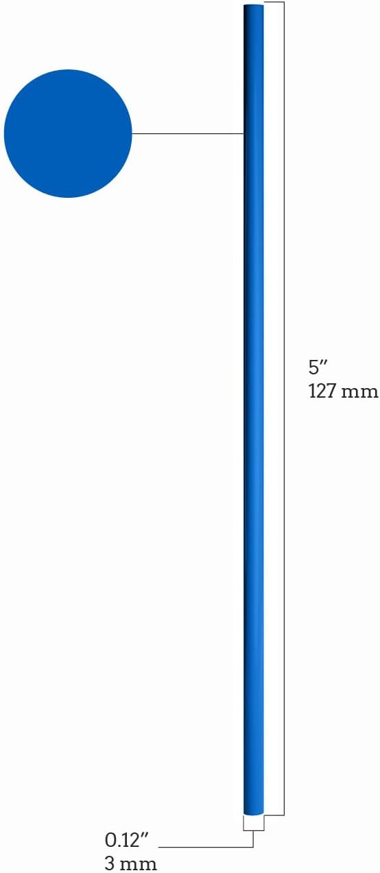 Disposable Plastic Coffee Stirrer Straw - 5 Inch Sip Stir Stick (Blue, 1000)
