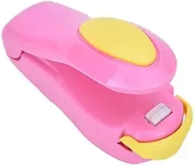 Kitchen Accessories Tools Mini Portable Food Clip Heat Sealing Machine Sealer Home Snack Bag(Pink-1)