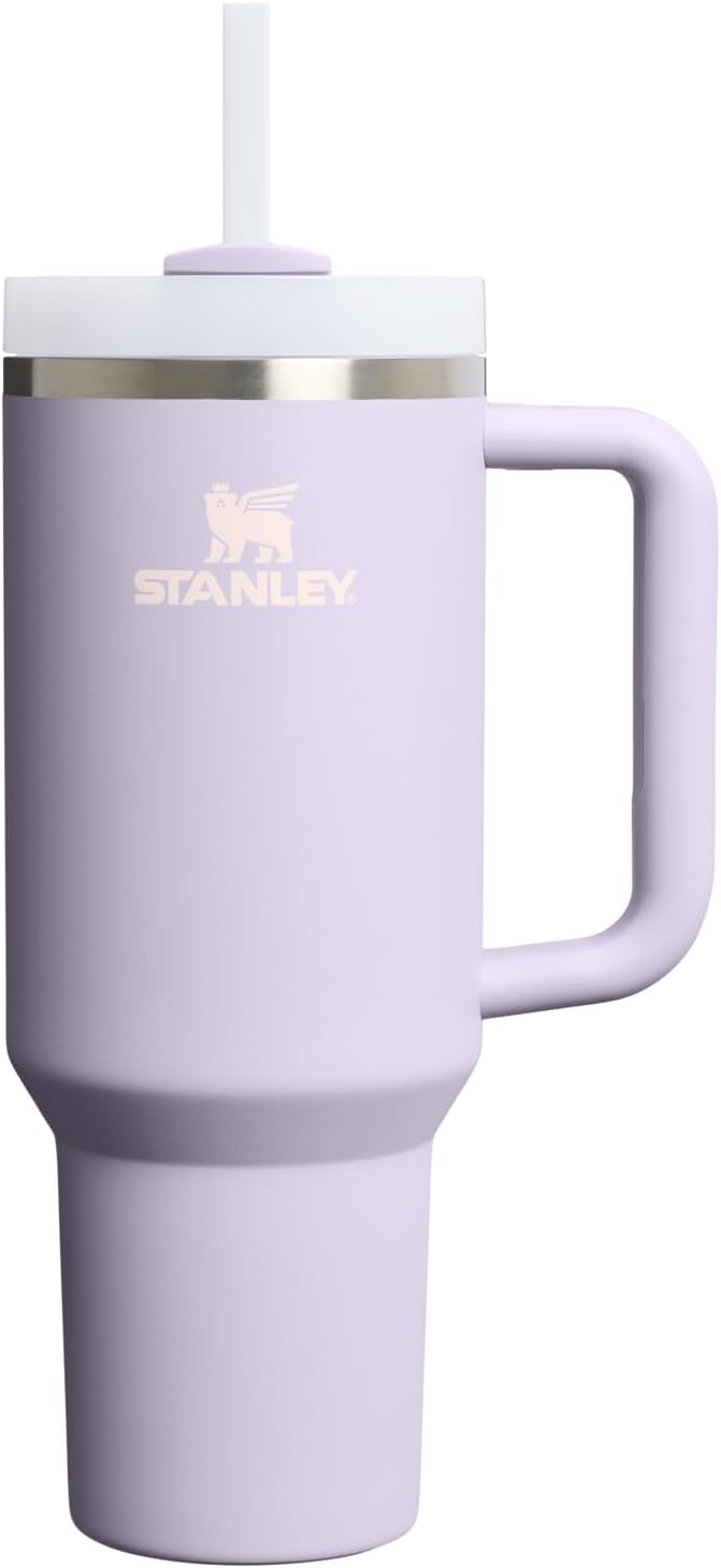 STANLEY Quencher H2.0 Tumbler with Handle and Straw 40 oz | Flowstate 3-Position Lid | Cup Holder Compatible for Travel | Insulated Stainless Steel Cup | BPA-Free | Purple Dust