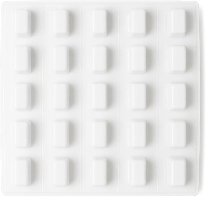 25-Cavity Rectangular Ice Pop Gelatin Mold – Molde para Gelapaletas – 50 mL Popsicle Mold Tray – Plastic Frozen Gelatin Mold – Made in Mexico