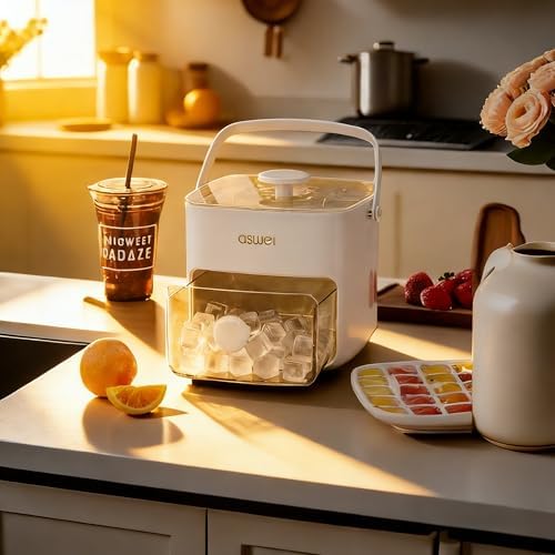 Plastic Ice Cube Trays + Silicone Ice Cube Trays with Lid and Bin