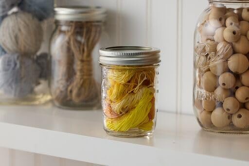 Ball Regular Mouth Mason Jars with Lids & Bands, Half Pint, 8-oz (2-Pack)