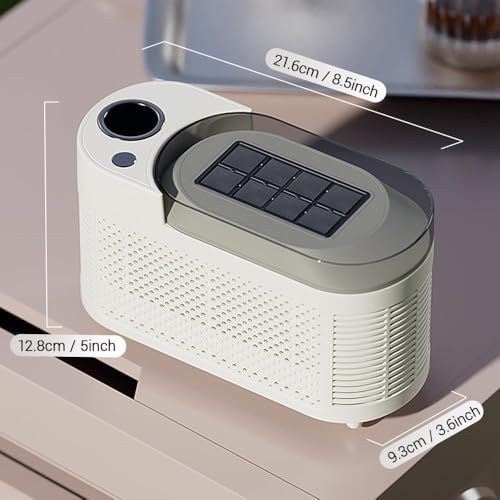 Portable Ice Maker, 12V DC Adapter, Makes 8 Cubes in 10 Mins, Mini Countertop Machine for Home Office Camping RV Bar Parties