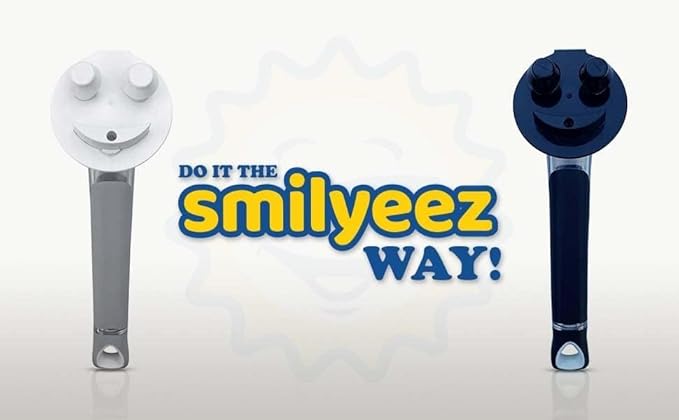The Original Smiling Handle with Soap Dispensing for Scrub Daddy Sponges & Scrub Moji Sponges with Smilyeez Smile Caddy & Dishwand with 2 Scrub Brushes (Black)