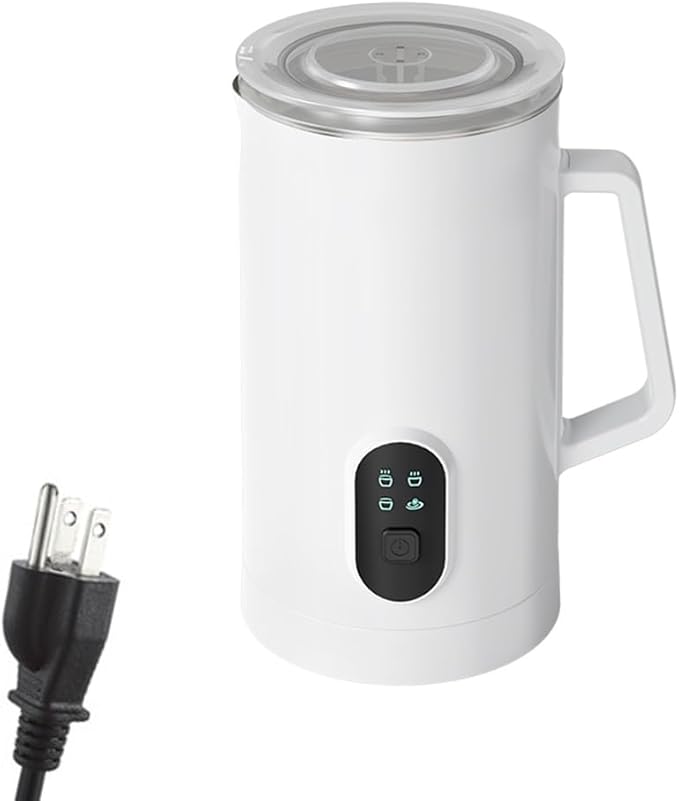 Matybobe Electric Milk Frother 4-in-1 400W 580ml/19.61oz Hot and Cold Milk Foamer Silent Operation Anti Slip Stainless Steel Milk Steamer for Latte Cappuccinos Macchiato Hot Chocolate Milk