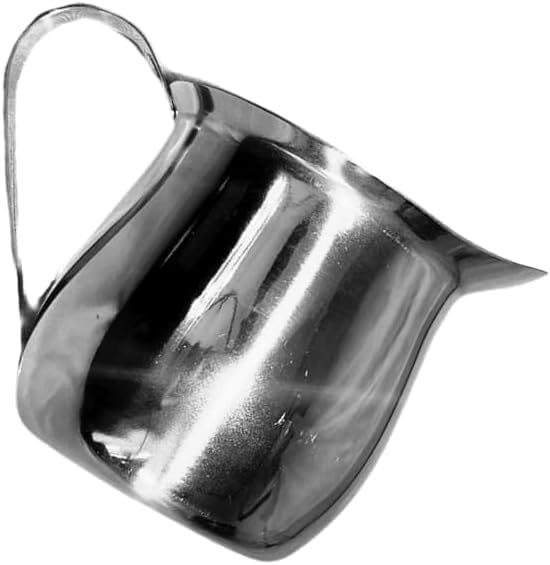 Rattleware 8 oz Brew Pitcher - Premium Stainless Steel Latte Art Milk Frothing Pitcher with Drip-Resistant Spout & Ergonomic Handle, Perfect for Baristas & Home Use - SET OF 6