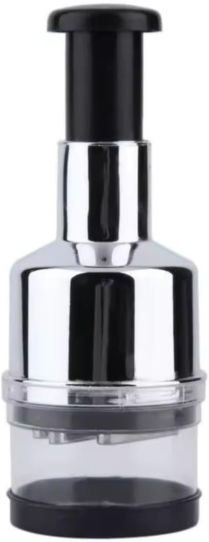 Manual Vegetable Chopper – Lightweight (230g) & Compact (22x8.5cm) | Hand-Powered Food Processor for Garlic, Onions, Herbs & Veggies | Stainless Steel Blades, Easy-to-Clean Kitchen Gadget