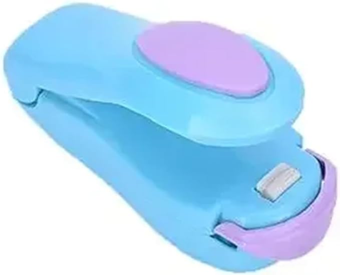 Kitchen Accessories Tools Mini Portable Food Clip Heat Sealing Machine Sealer Home Snack Bag(Blue -1)