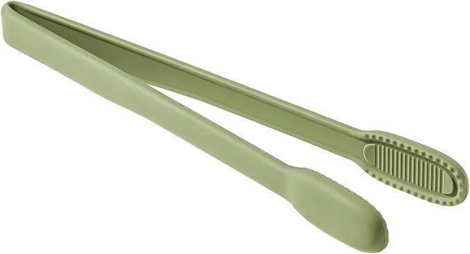 carrotez Silicone Cooking Kitchen Tongs, Anti-Slip,Non-Scratch Serving Tongs 9.25 Inches - Sage Green