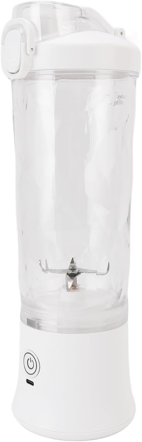 Portable Blender 600ml USB C Rechargeable Mini Juicer Cup with Stainless Steel Blades 18000RPM - Powerful Motor for Smoothies, RGB Light, Travel & Gym Use