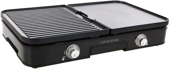 Curtis Stone Dura-Pan 3-in-1 Electric Grill Griddle (Renewed)