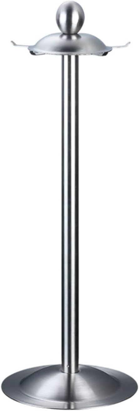 Firlar Kitchen Utensil Holder Organizer, Stainless Steel Kitchen Hooks Rack Kitchen Utensil Stand Countertop 360 Degree Rotating Utensil Holder with 6 Hooks for Kitchen Tabletop