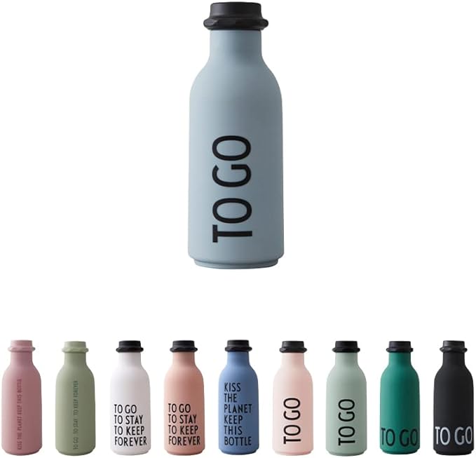Design Letters To Go Water Bottle 17 Oz | Vintage Drinking Bottle Unbreakable | Milk Container Shape Bottle Leakproof, BPA/BPS Free, Drop Safe | Drinking Jar Bottles for Kid, Adult| Titan Water Bottle