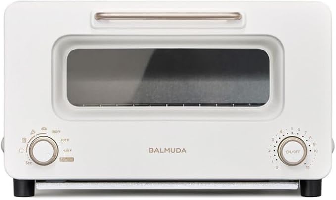 BALMUDA The Toaster Pro | Steam Oven Toaster | Compact 14.1″W × 12.6″D × 8.2″H | 6 Modes: Shokupan, Golden Toast, Pizza, Croissant, Oven, Salamander Grill | (Baking Tray Sold Separately) | Off-white