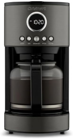 Cuisinart DCC-1220BKSFR 12 Cup Coffeemaker, Stainless Steel Black - Certified Refurbished