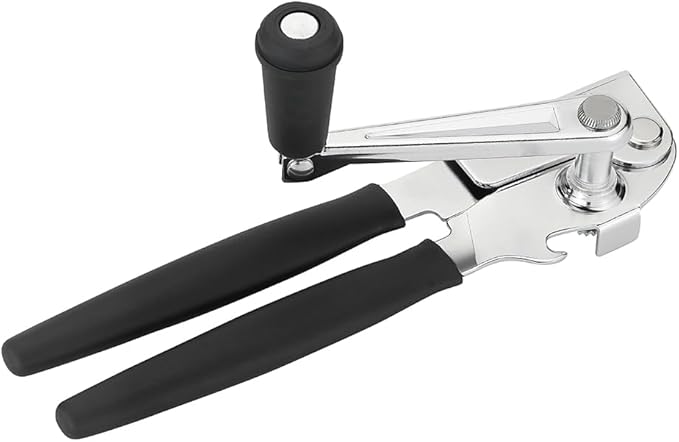 Manual Can Opener with Soft Handles,Commercial Can Openers Heavy Duty, Ergonomic Easy-Turn Crank for Seniors,Industrial Can Opener for Restaurant