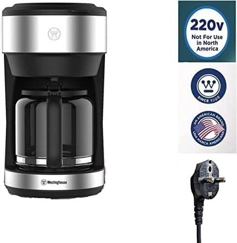 220 volts Coffee Maker with Permanent Filter and Hot Plate - 6 to 10cup - Stainless Steel (NOT FOR USE IN USA)