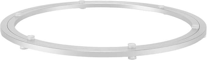 2 Pack 16 Inch Lazy Susan Bearings, Aluminium Alloy Turntable Bearing Lazy Susan Hardware, Heavy Duty Swivel Plate Hardware for Dining-Table and Workbench, Silver