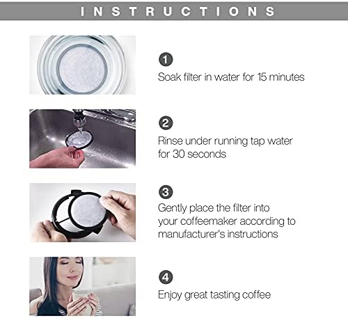 12-Pack Replacement Charcoal Water Filter Discs for Mr. Coffee Brewers Coffee Machines