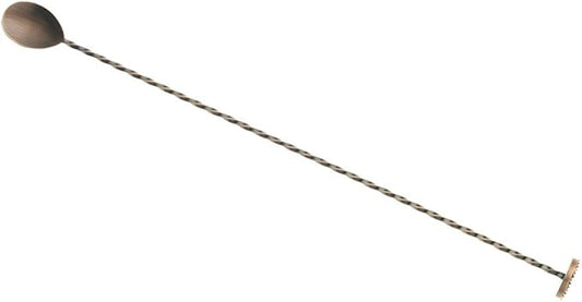Barfly Bar Spoon with Muddler End, 15 3/4" (40.0 Cm), Antique Copper