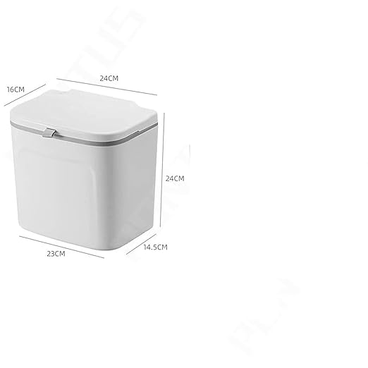 Hanging Trash Can, Kitchen Garbage Bin Waste Bins, Plastic Wall-Mounted Trash Can Adhesive Storage Garbage Bin with Lid Cabinet Hanging Bathroom Trash Can Home Kitchen Accessories (Color : A)
