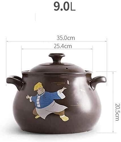 Ceramic Casserole Stockpot, Clay Pot for Cooking, Casserole Dishes Pot Casserole with Lid for Ceramic Pot Stew Pot Home Soup Pot Chicken Steamer Pot Healthy Stew Pot Dinner, Kitchen (Size : 6L) ()